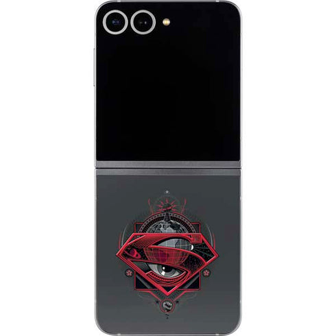 DC Comics Superman Grey Eye Collage Galaxy Z Flip6 Skin
